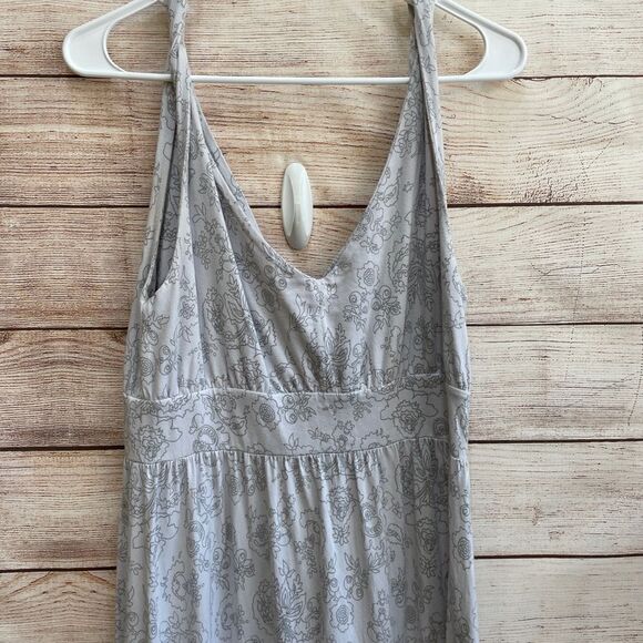 GARNET HILL SOFT‎ KNIT MAXI DRESS IN GRAY PRINT - Picture 4 of 6